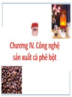 Bài giảng công nghệ sản xuất cà phê bột 