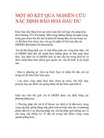 MỘT số kết QUẢ NGHIÊN cứu xác ĐỊNH bão HOÀ dầu dư 