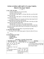 NĂNG LƯỢNG LIÊN kết của hạt NHÂN  PHẢN ỨNG hạt NHÂN 