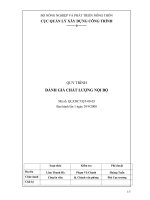 Quy trình đánh giá chất lượng nội bộ 