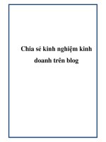 Chia sẻ kinh nghiệm kinh doanh trên blog  