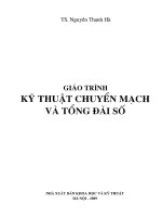 Giáo trình kỹ thuật chuyển mạch và tổng đài số  phần 1   TS  nguyễn thanh hà