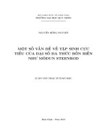 một số vấn đề về tập sinh cực tiểu của đại số đa thức bốn biến như modun steenrod