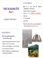 Bài giảng thiết kế đường ô tô  chương 1, 2   TS  văn hồng tấn