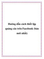 Hướng dẫn cách thiết lập quảng cáo trên facebook (bản mới nhất)