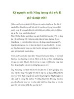 Kỷ nguyên mới  năng lượng chủ yếu là gió và mặt trời 