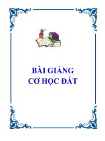 Bài giảng cơ học đất