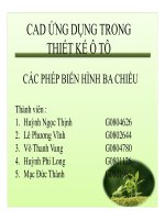 Cad ứng dụng trong thiết kế ô tô   phép biến hình ba chiều