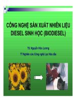 CÔNG NGHỆ sản XUẤT NHIÊN LIỆU DIESEL SINH học (BIODIESEL)