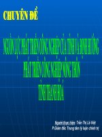 Bai giang NGUỒN lực PHÁT TRIỂN CÔNG NGHIỆP của TỈNH và ĐỊNH HƯỚNG  PHÁT TRIỂN CÔNG NGHIỆP NÔNG THÔN TỈNH THANH HOÁ 