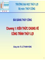 Bài giảng thủy công  chương 1   TS  lê thanh hùng