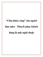 Chìa khóa vàng cho người làm sales   thuyết phục khách hàng là một nghệ thuật 
