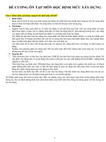 ĐỀ CƯƠNG ÔN TẬP MÔN HỌC ĐỊNH MỨC XÂY DỰNG