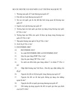 Bộ câu hỏi thi vấn đáp môn luật thương mại quốc tế 