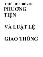 giáo án chủ đề các loại phương tiện và an toàn giao thông 