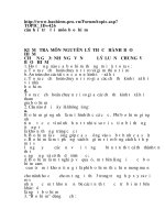 Kiểm tra môn nguyên lý thực hành bảo hiểm 