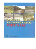 Giáo trình đánh giá tài nguyên nước việt nam  phần 1   nguyễn thanh sơn