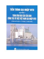 Ebook tiến trình gia nhập WTO  quyển 1   NXB lao động   xã hội