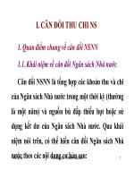 Bài giảng cân đối thu chi ngân sách