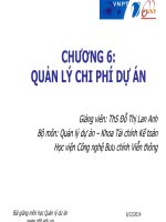 Bài giảng quản lý dự án  chương 6   ths  đỗ thị lan anh