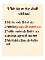 Bài giảng phân tích lựa chọn vấn đề chính sách