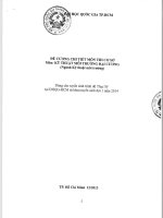 Đê cương chi tiết môn thi cơ sở môn kỹ thuật môi trường đại cương (dùng cho tuyển sinh trình độ thạc sỹ)   đh quốc gia TP hồ chí minh 