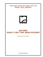 QUY ĐỊNH về QUẢN lý máy TÍNH, MẠNG INTERNET 1 