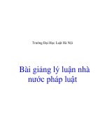 Bài giảng lý luận nhà nước pháp luật   đh luật hà nội