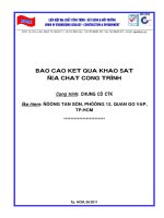 Báo cáo khảo sát địa chất chung cư CTK