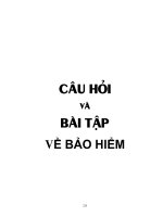 Câu hỏi và bài tập về bảo hiểm