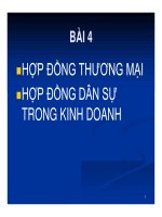 Bài giảng hợp đồng thương mại   hợp đồng dân sự trong kinh doanh