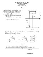 Đề thi môn sức bền vật liệu   hệ đại học liên thông 