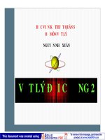 Bài giảng vật lý đại cương  chương 2   GV  nguyễn như xuân