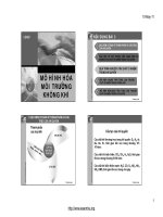 Bài giảng mô hình hóa môi trường  chương 3   GV  trương thị thu hương