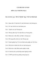 Câu hỏi thi vấn đáp môn luật thương mại 1   ths lê thị hải ngọc ths cao đình lành 