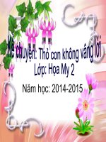 giáo án mầm non chủ đề thỏ con không vâng lời 