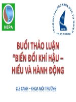 Thảo luận  biến đổi khí hậu hiểu và hành động
