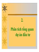 Phân tích tổng quan dự án đầu tư bài 2