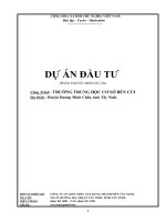 Thuyết minh dự án đầu tư trường trung học