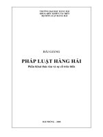 Giáo trình pháp luật hàng hải (phần 1)   đh hàng hải