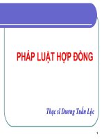 Bài giảng pháp luật hợp đồng   ths  dương tuấn lộc