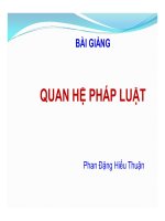 Bài giảng quan hệ pháp luật   phan đặng hiếu thuận