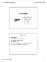 Bài giảng kỹ thuật số  chương 1   nguyễn trọng luật
