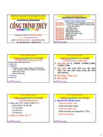Bài giảng công trình thủy  chương 2   PGS  nguyễn thống