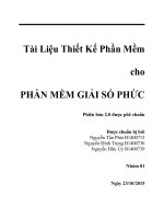 Báo cáo nhập môn CNPM thiết kế phần mềm