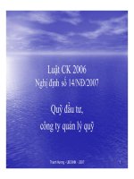 Bài giảng luật chứng khoán 2006   nghị định số 14 nđ 2007