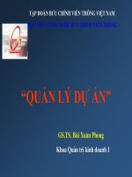 Bài giảng quản lý dự án  chương 1   GS TS  bùi xuân phong