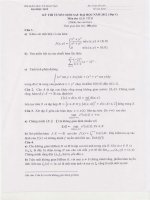 Đề thi tuyển sinh sau đại học môn giải tích 2012 (đợt 1) 