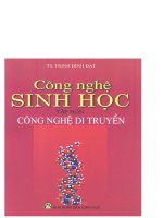 Giáo trình công nghệ sinh học   tập 4  công nghệ di truyền (phần 1)   TS  trịnh đình đạt