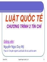 Bài giảng luật quốc tế   GV  nguyễn ngọc duy mỹ